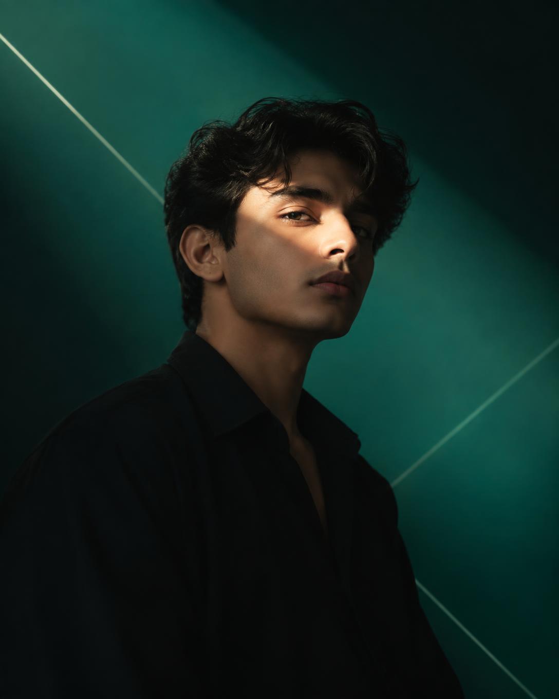 Creator portrait under a spotlight
